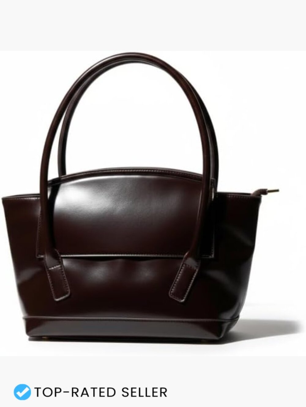 Classic Leather Tote Handbag Professional Business Shoulder Bag Double Handle